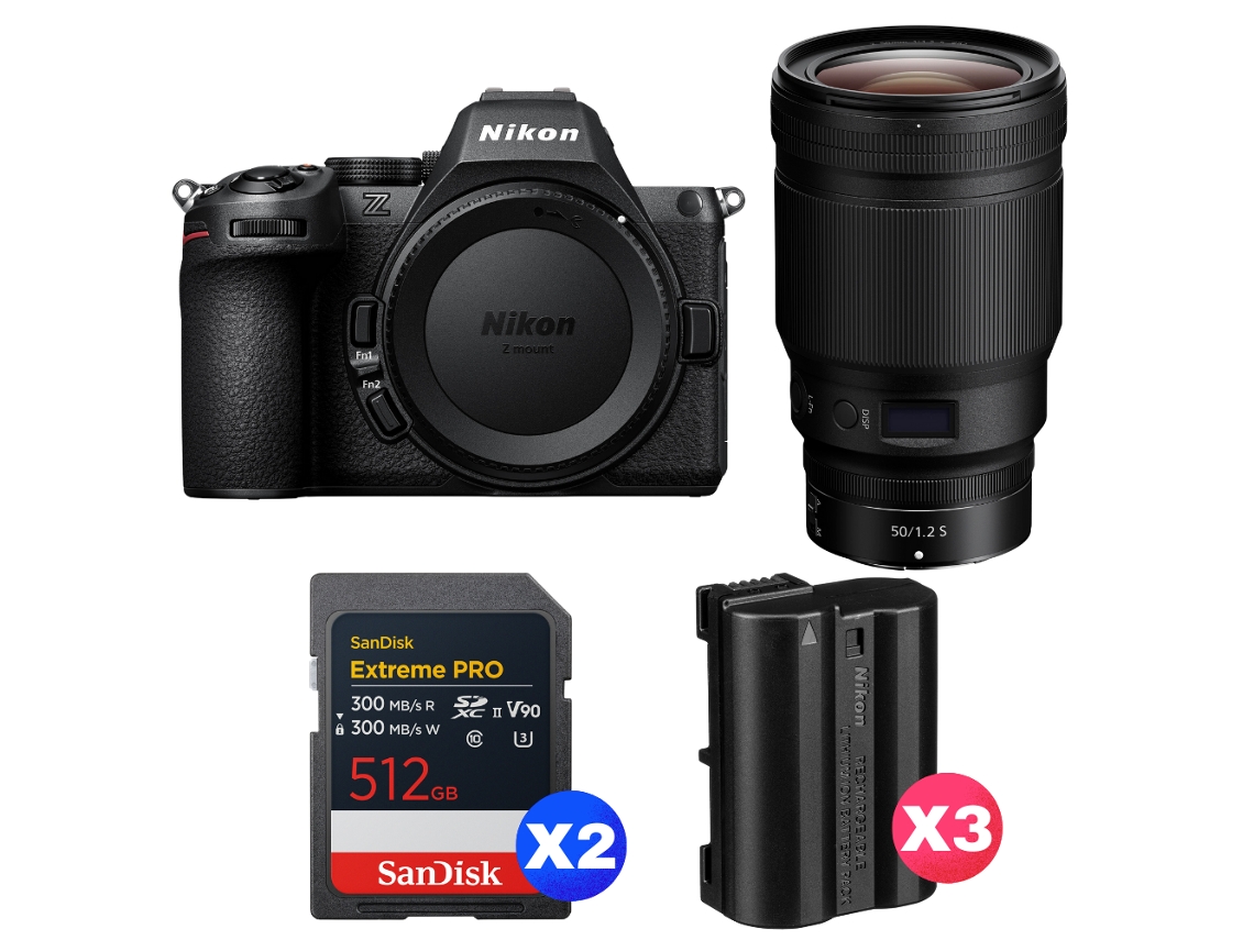 Z5 Ii + 50mm F/1.2 S + 2 Sandisk 512gb Extreme Pro Uhs ii Sdxc + 3 Nikon En el15c + Ebook “20 Dicas para Fotos Que Impressionam” NIKON