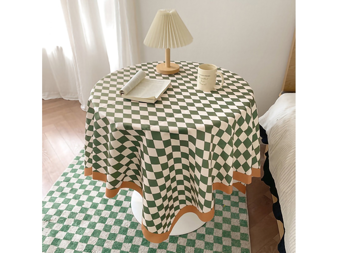 Manta De Mesa Quadriculada Vintage Prática