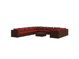 Garden Lounge Set, Garden Lounge Sets Vidaxl Marrom Rattan / Vime (n/a)