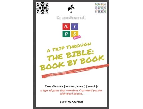 Livro CrossSearch Puzzles A Trip Through the Bible Book by Book Kids Edition de Jeff Wagner (Inglês)