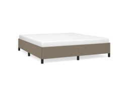 Bed Frame, Bed Frames Vidaxl Cinzento-acastanhado Tecido (160 X 200 Cm)