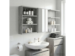 Vidaxl Armário De Parede Para Banheiro Sonoma Cinza 40 X 10 X 50 Cm