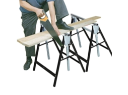 Bancada de Trabalho Dobrável com Cavalete, Ajuste de Altura 80-130cm, 68x56cm, Capacidade 200kg S/MARCA