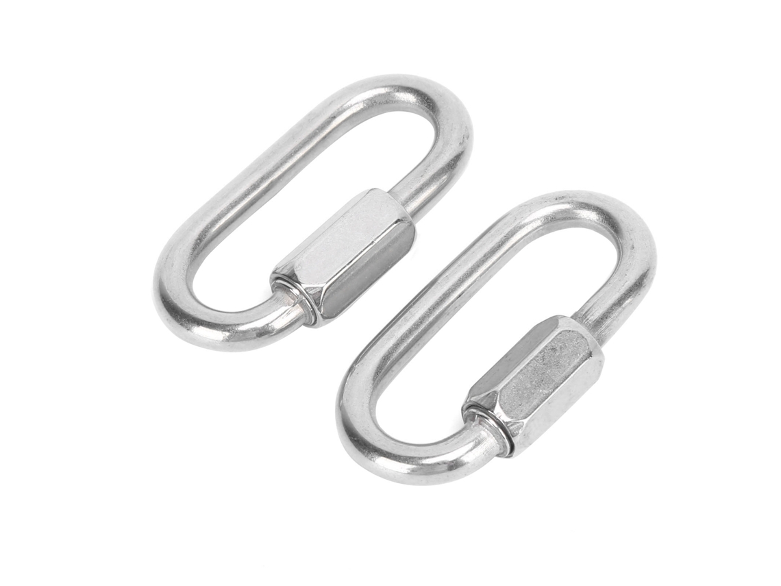 Carabina de Aço Inoxidável com Craveta para Escalada 6mm 2un