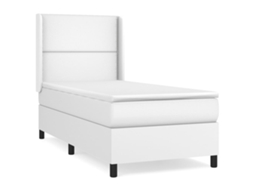 Box Spring Bed, Box Spring Beds Vidaxl Branco Couro Artificial (100 X 200 Cm)