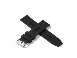 Bracelete Em Silicone Preto Para Relógio Largura 22mm*