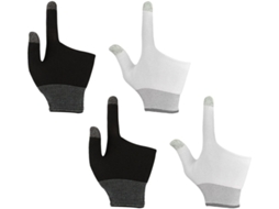 Frcolor 2 Pares De Luvas Para Jogos Com Tela Sensível Ao Toque Em Nylon E Grafeno, Mangas De Dedo Confortáveis Com