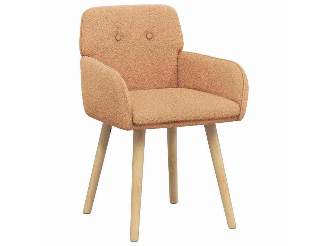 Conjunto 2 Cadeiras De Jantar Vidaxl Bege Bouclé (59 X 57 X 85 Cm)