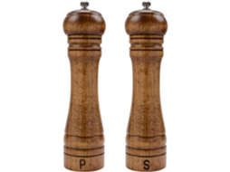 Moedor De Sal E Pimenta Madeira Com Núcleo Cerâmica, 8 Pulseiras