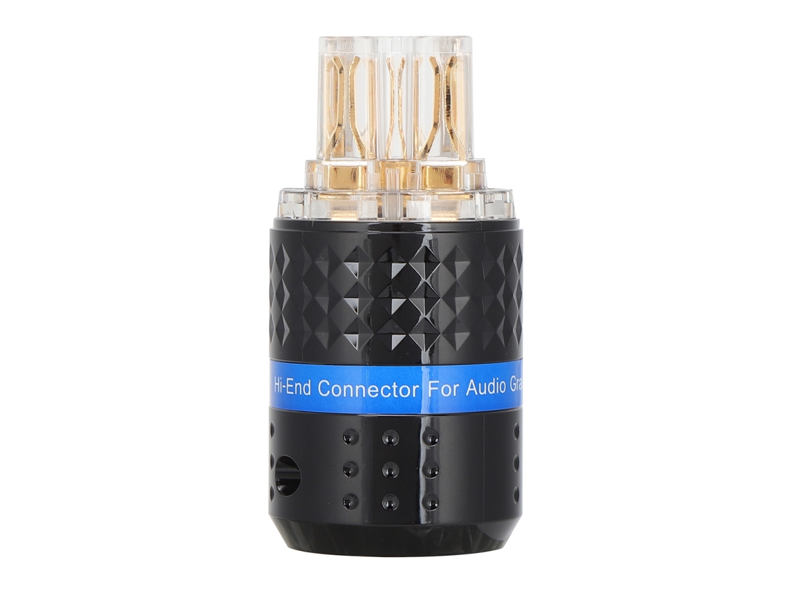 Conector De Energia Com Prata De Ouro 24k E Cobre Puro