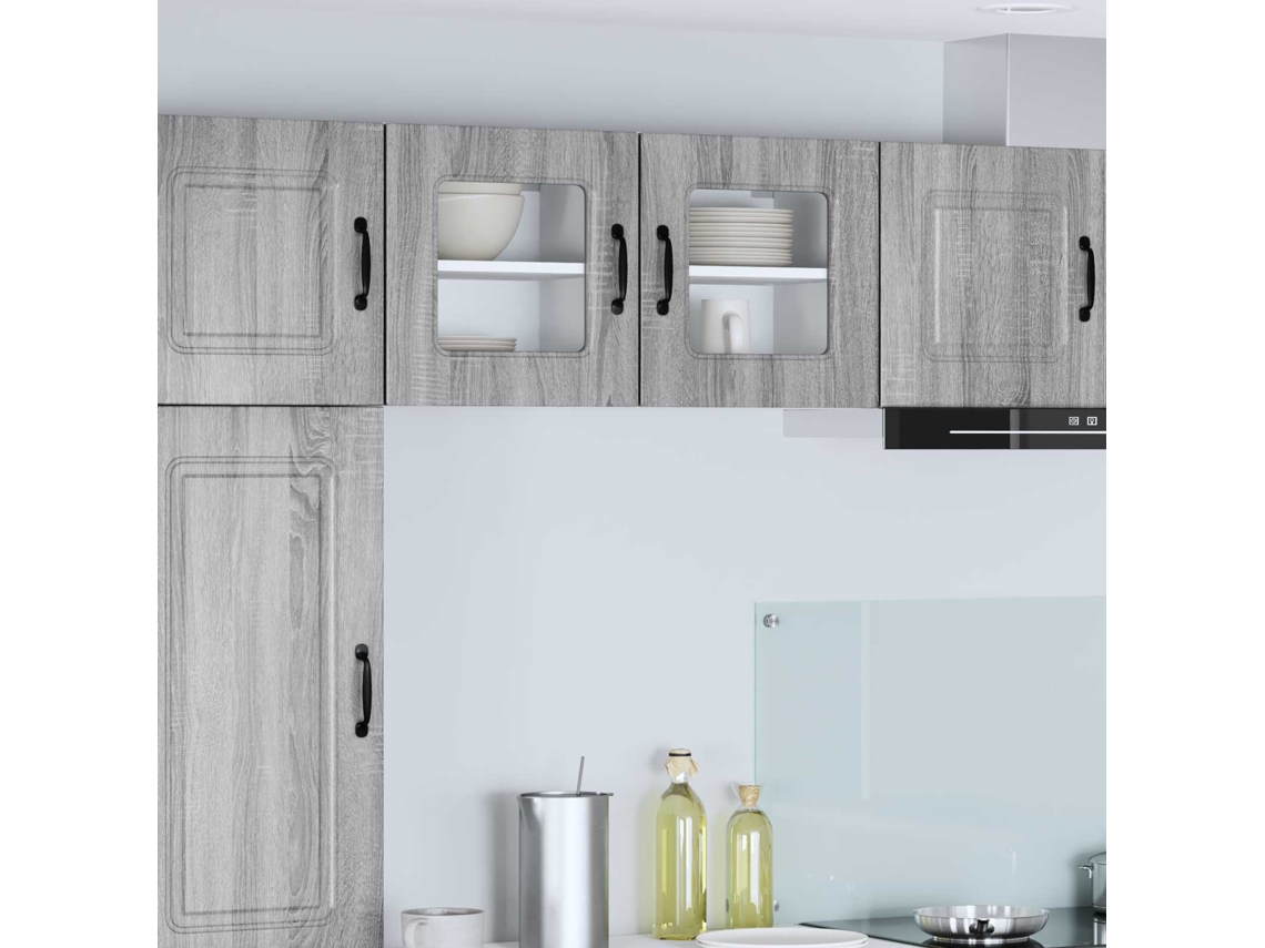 Vidaxl Painel De Lava-louça Kalmar 2 Unid. Cinza Sonoma