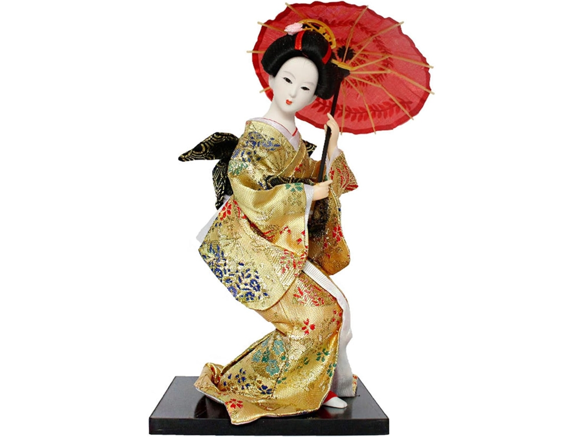 Figura vintage asiática em gesso, 30,