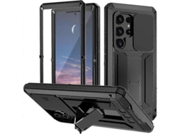 Yuru capa Protetora para Samsung Galaxy S24 Plus, Impermeável, Tampa Deslizante, Preto