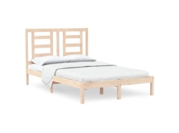 Bed Frame, Bed Frames Vidaxl Marrom Madeira De Pinho (120 X 200 Cm)