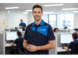 Polo De Manga Curta Pw2 – Construção Premium Para Conforto Azul Marinho / Gg