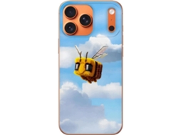 Capa Para Celular Compatível Com Apple Iphone 17 Pro Max. Abelha Macia E Fofa Com Asas Flutuando Entre Nuvens Em Um Céu Azul, Um Motivo Lúdico E Encan