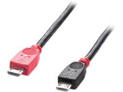 Cabo de Dados LINDY (Micro USB B - Micro USB B - 1 m - Preto)