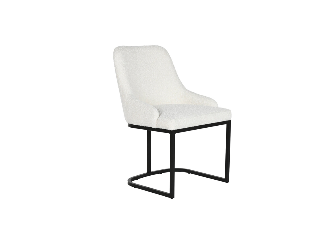 Cadeira de Metal em Poliéster Branco 54x61x82,5cm ALEXANDRA HOUSE LIVING