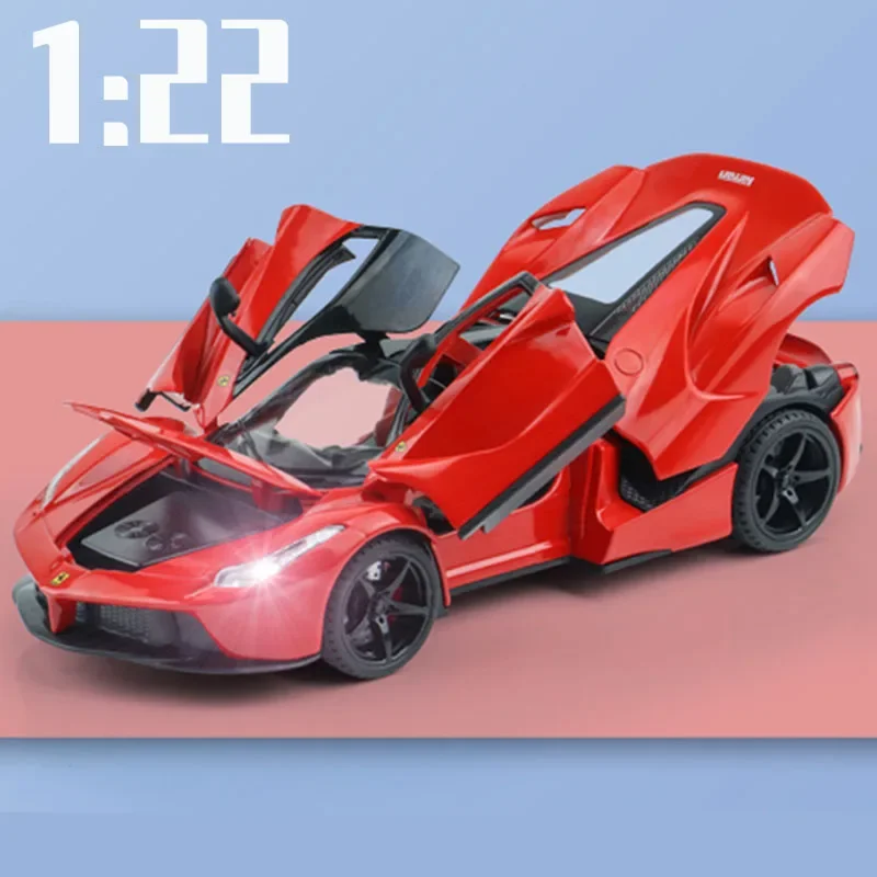 (vermelho) Ferrari Laferrari Fxx K, Miniatura Em Escala 1:22.