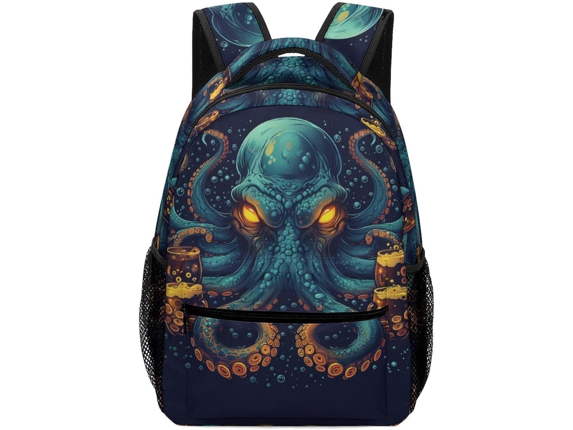 Mochila Criativa Polvo, Escolar Infantil Com Estampa De Animal, Para Livros Crianças E Adolescentes
