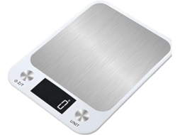 Balança De Cozinha Em Aço Inoxidável Com Visor Digital E Unidades Medida G, Oz, Lb, Tl – Precisão De 1g Cozinhar E