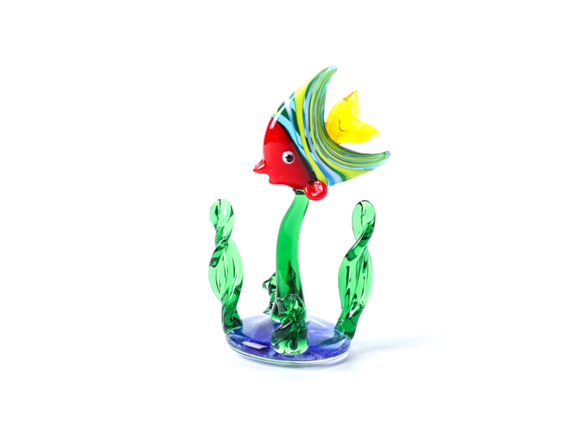 Ornamento De Vidro Peixes Plantas Aquáticas Aquário