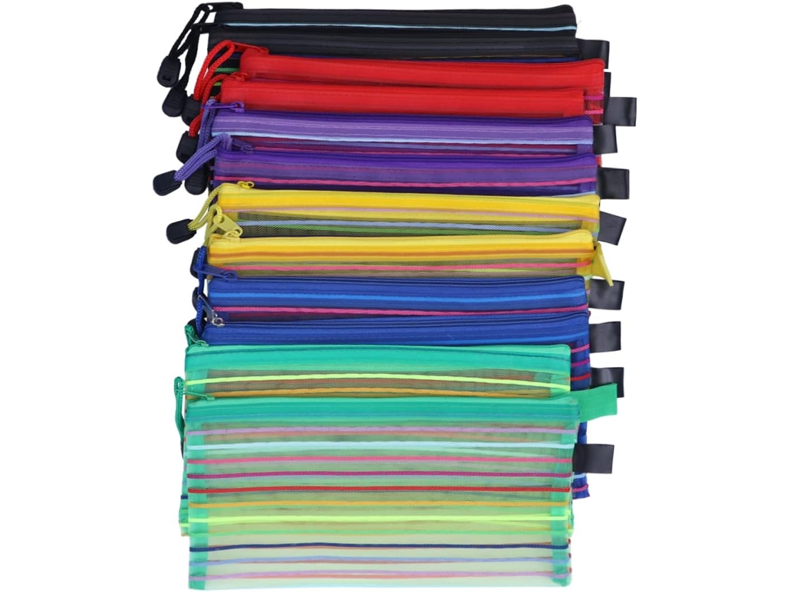 12 Caneta, para Escritório, com Zíper, Estojo de Lona para 12 Lápis e Canetas CHABERLU