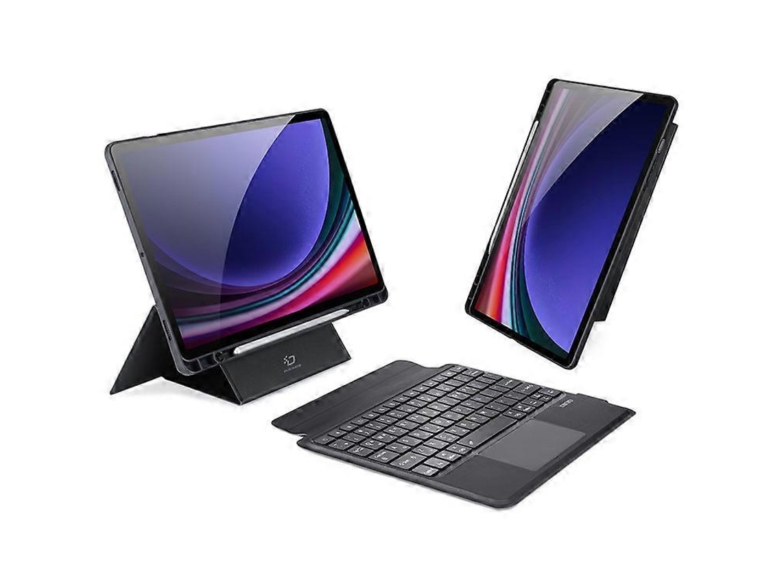 Série Dux Ducis Dk Compatível Com Samsung Galaxy Tab S9, Teclado Coreano Com Retroiluminação E Capa De Couro Pu Para Tablet Facpoet