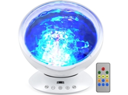 Ocean Wave Projector 7 Modos Controle remoto Crianças lideradas Ocean Projector Lamp Orador embutido Music Player Ocean Wave Lighting com SLD