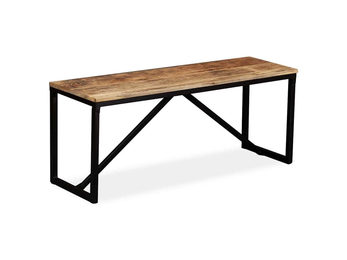 Vidaxl Banco Em Madeira De Mangueira Maciça 110x35x45 Cm