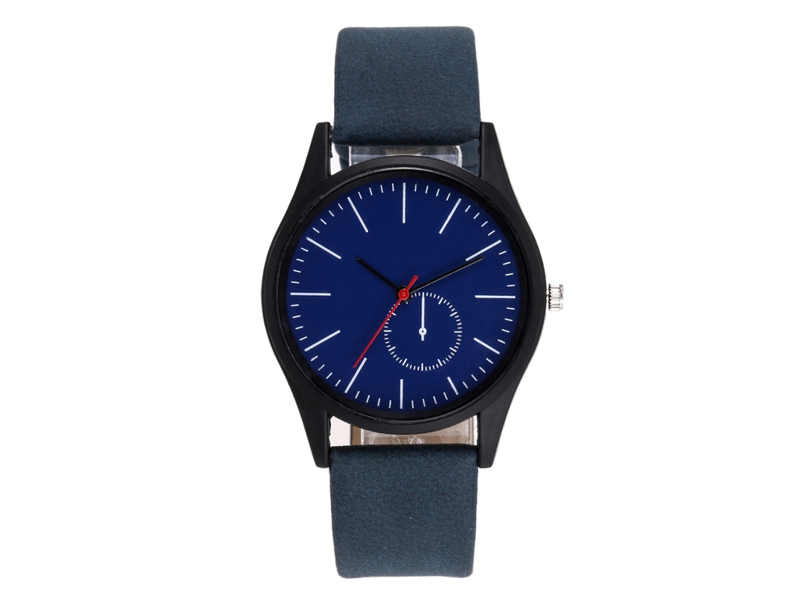 Relógio Casual Feminino e Masculino de Quartzo com Pulseira de Couro Moda Esportiva Presente