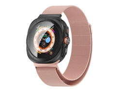 Bracelete Para Samsung Galaxy Watch Ultra - Aço Inoxidável Milanês (47mm) - Rosa