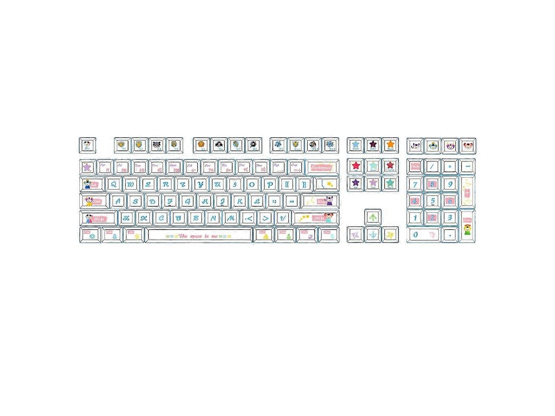 Keycaps 108 Pbt Constellation Keycaps Xda Profile Conjunto Completo De Teclas De Teclado Dyesubbed Caps Para Teclado Mecânico Gamer Slowmoose