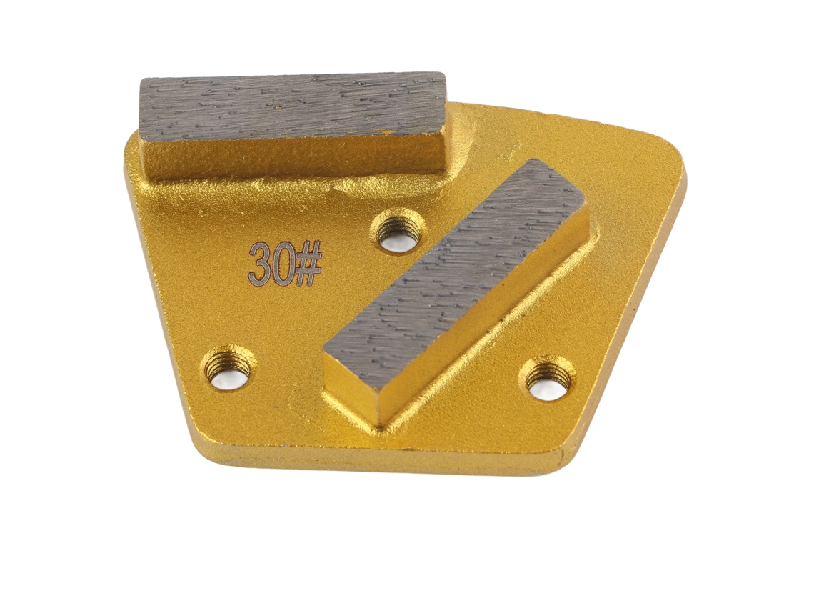 Disco De Polimento De Concreto Com Diamante Trapezoidal Grit 30 3 Buracos 2 Dentes Retos Para Lixadeira