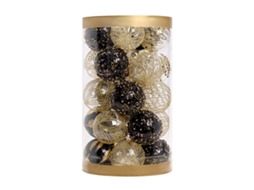 Bola de Natal TUSERXLN Pintada Dourado Plástico Preto