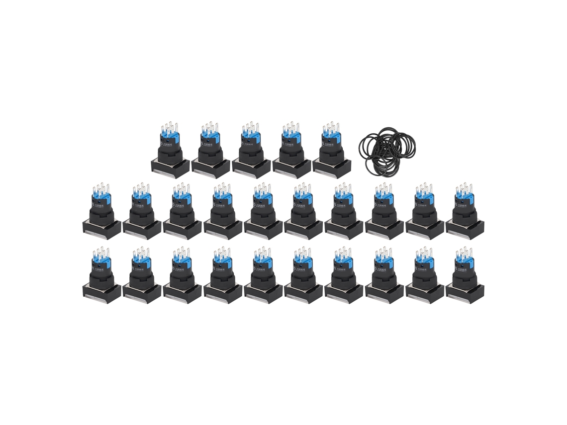 25 Botões Interruptores Push Com Luz Para Equipamentos Industriais Ac0~240v