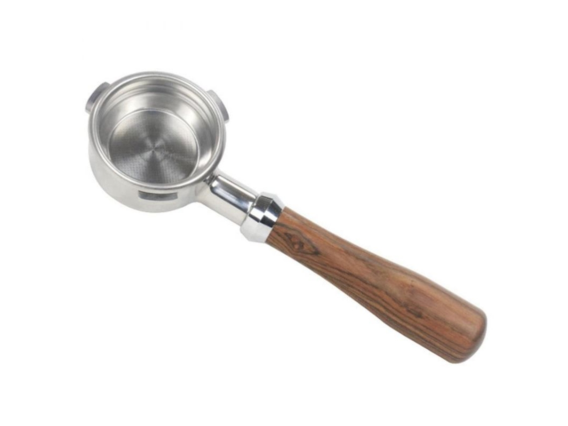 2026-portafilter Sin Fondo 58mm Para Cafetera Mango De Madera Acero Inoxidable Accesorio Profesional Como Se Muestra