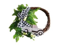 Decoração de Porta Natalina com Coroa Branca de Carro para Natal LAXISCREED