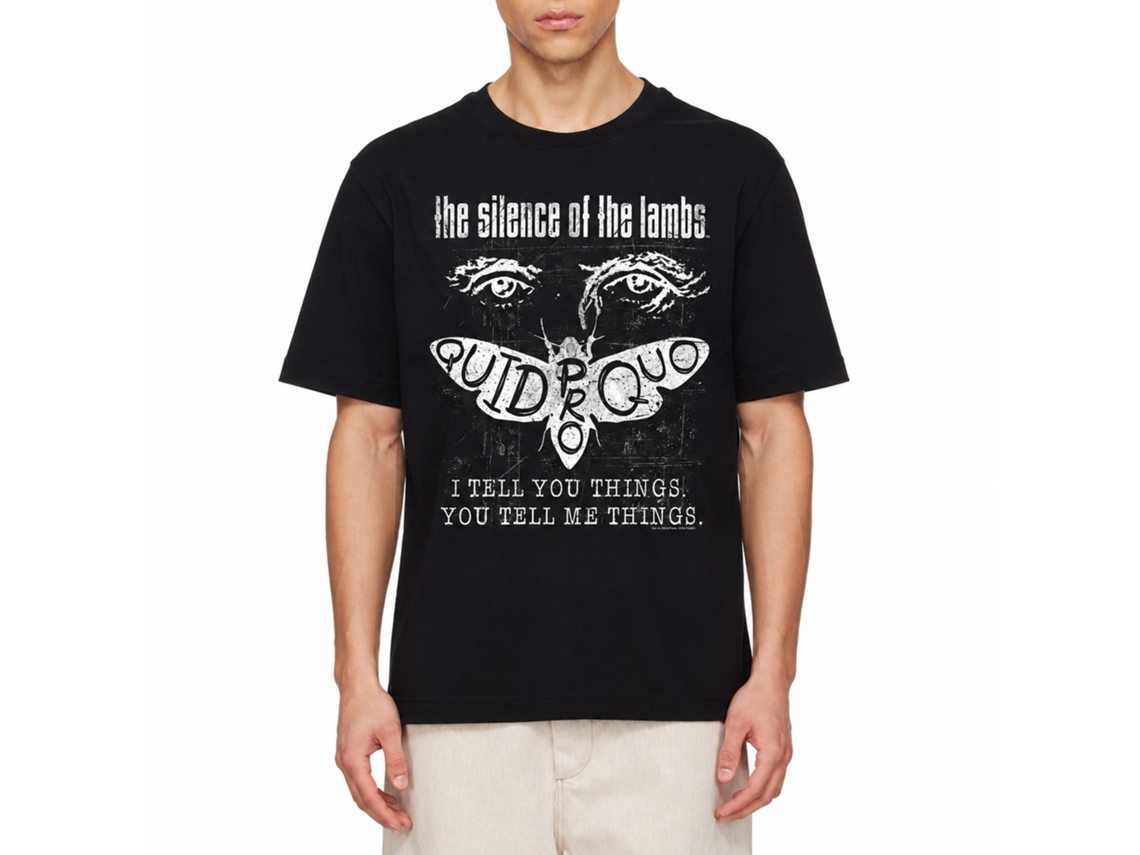 Rockinstone Silence Of The Lambs Movie Negative Black Adult T-shirt Size:l