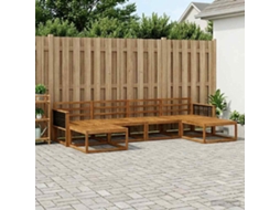 Vidaxl Conjunto De Sofás Para Exterior 6 Pcs Natural