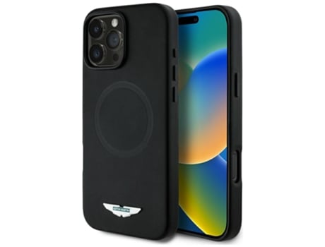 Aston Martin Case Hc Fw Logo Para Iphone 16 Pro No Estilo Magsafe