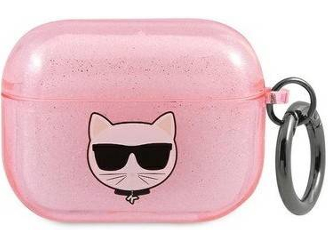 Capa Apple Airpods 3 KARL LAGERFELD Glitter Rosa