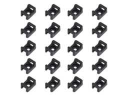 150 Peças Suportes de Cabo Preto 23mmx16mm Tipo Sela Base Porta cabos