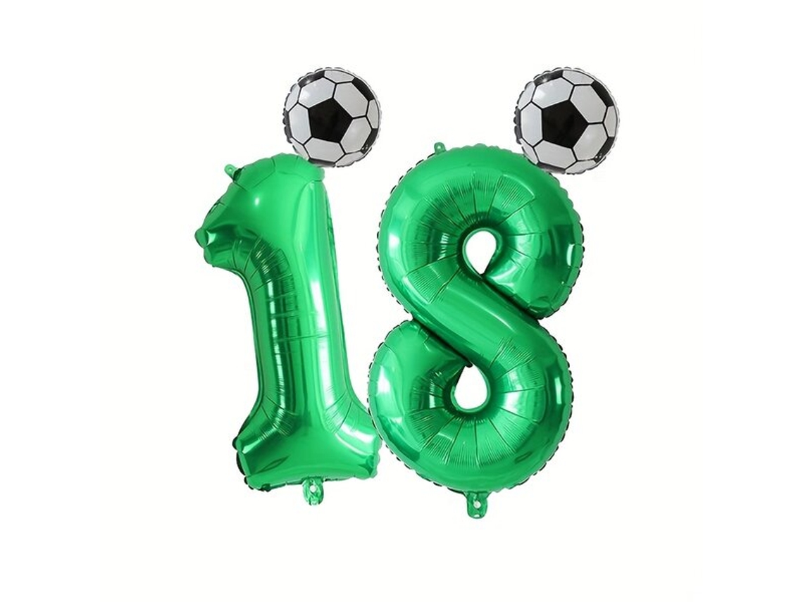 Balão De Futebol Verde De 81,28 Cm Para Decoração De Aniversário Vayotoy