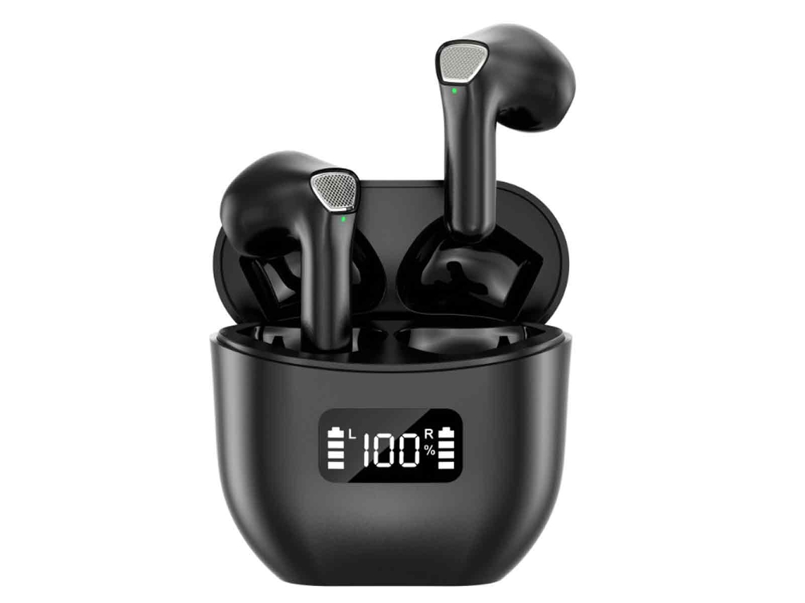 Mdug Fones De Ouvido Sem Fio, Led Bateria Display Bluetooth 5.3 Fones De Ouvido, Microfone Duplo