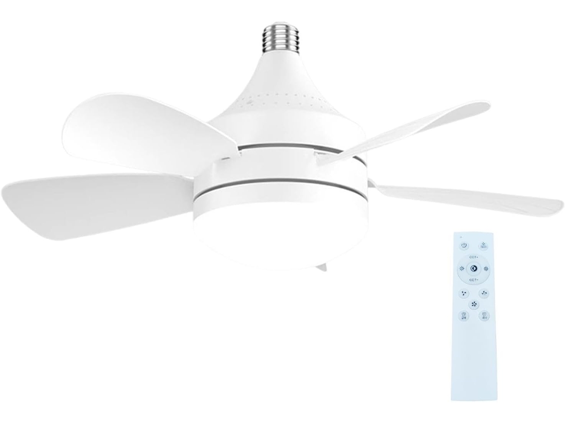 Ventilador De Teto Com Tomada E Lâmpada, Mini Ventilador De Teto