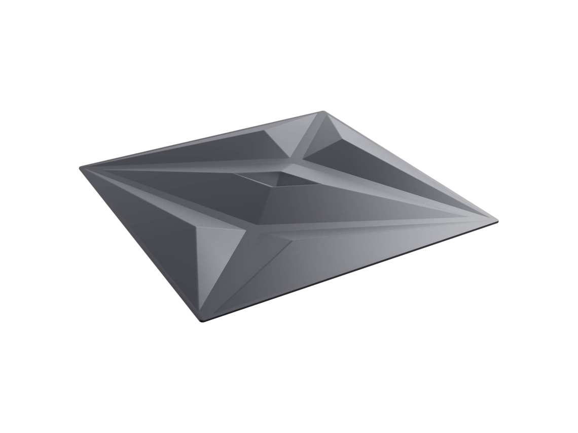Vidaxl Painéis De Parede 12 Pcs Cinza Estrela 50 X 50 Cm Espuma Xps