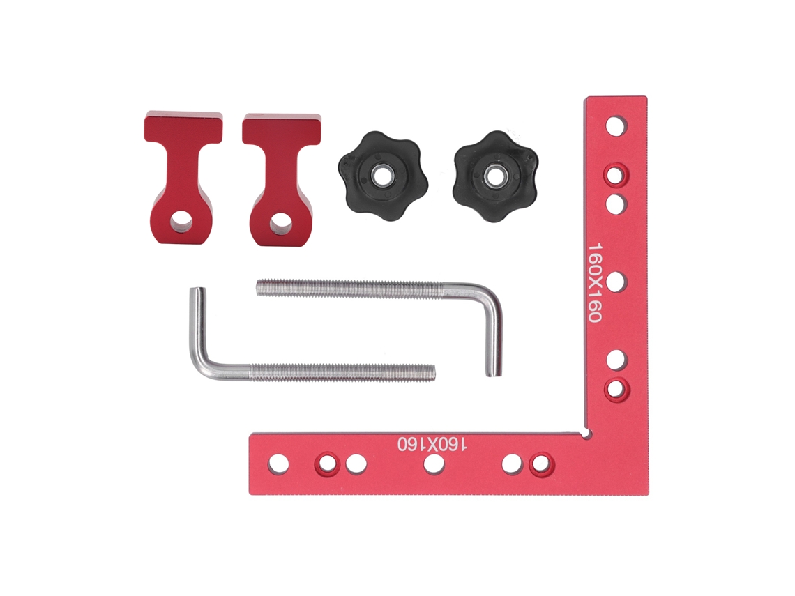 Régua De Posicionamento Em Ângulo Retângulo 90° Clamp De Fixação Para Carpintaria 160x160mm
