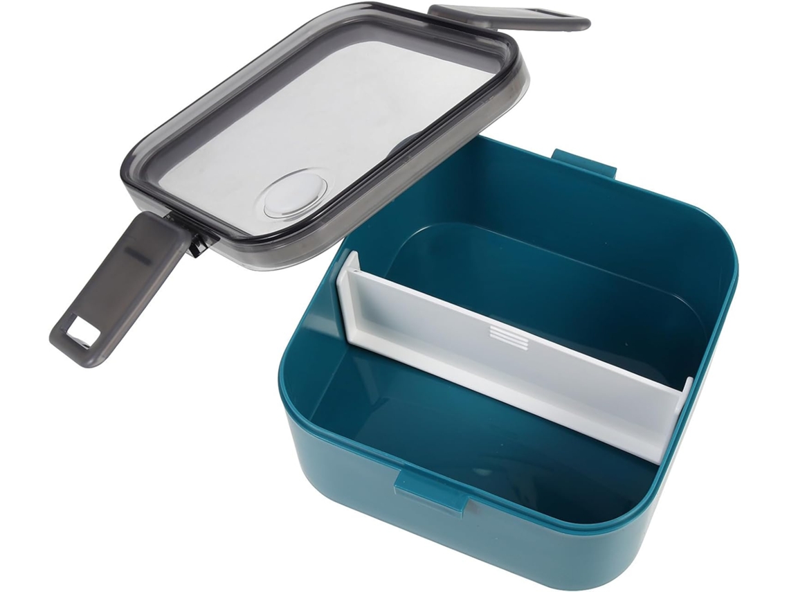 Marmita Bento Alipis Para Micro Ondas, Design Quadrado Em Plástico E Capacidade Moderada, Recipiente À Prova De