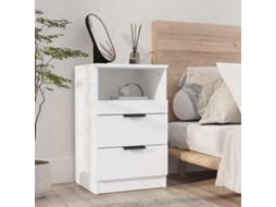 Vidaxl Mesa De Cabeceira Derivados De Madeira Branco